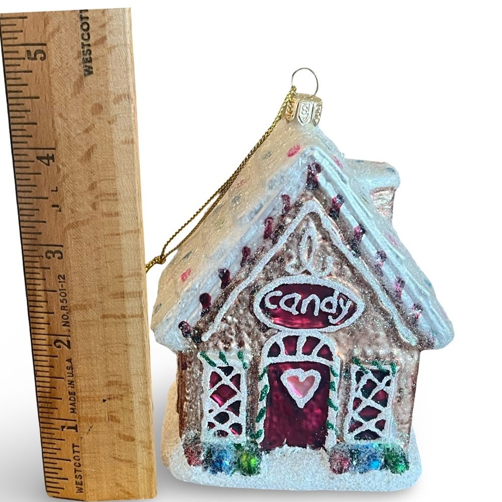 Northlight Glittered Gingerbread House Glass Christmas Ornament - Picture 7 of 7